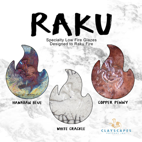 Raku Glazes by Clayscapes Pottery