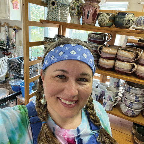 Sports Style Headband with Humpback Whale Foulard Print by Amy Lee