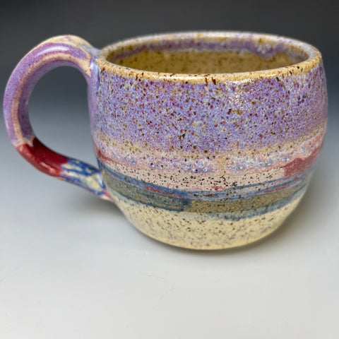 Mug - Purple, Pink, Blue, Yellow - Speckled Stoneware