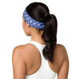 Sports Style Headband with Humpback Whale Foulard Print by Amy Lee