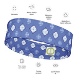 Sports Style Headband with Humpback Whale Foulard Print by Amy Lee