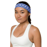 Sports Style Headband with Humpback Whale Foulard Print by Amy Lee