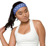 Sports Style Headband with Humpback Whale Foulard Print by Amy Lee