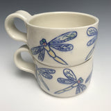 Blue  Dragonfly  Multi Porcelain Mug