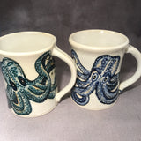 Pair  of Octopi English Porcelain Mugs - Made to Order