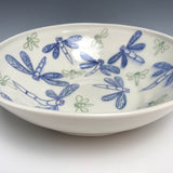 Blue  Dragonfly  Serving Bowl (Approx 10" Diameter)