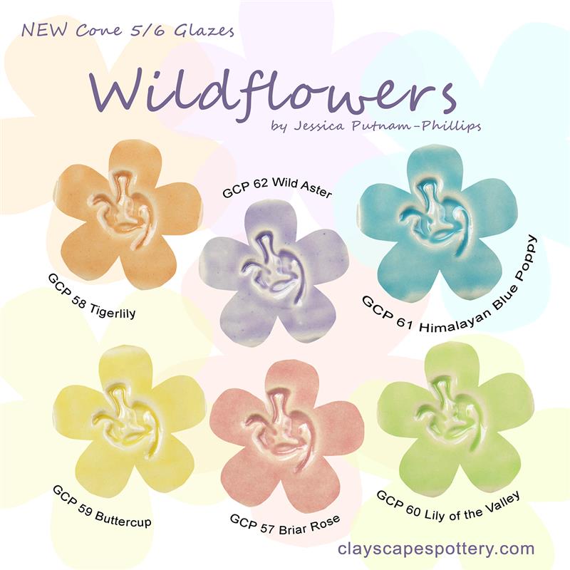 Clayscapes Pottery "Wildflowers" Series by Jessica Putnam Phillips  - Wild Aster
